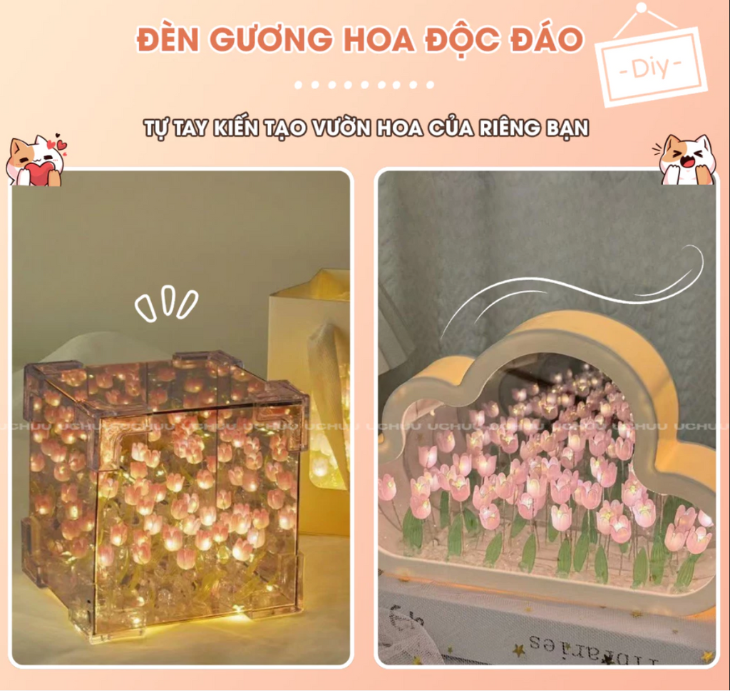Đèn Gương Tulip DIY