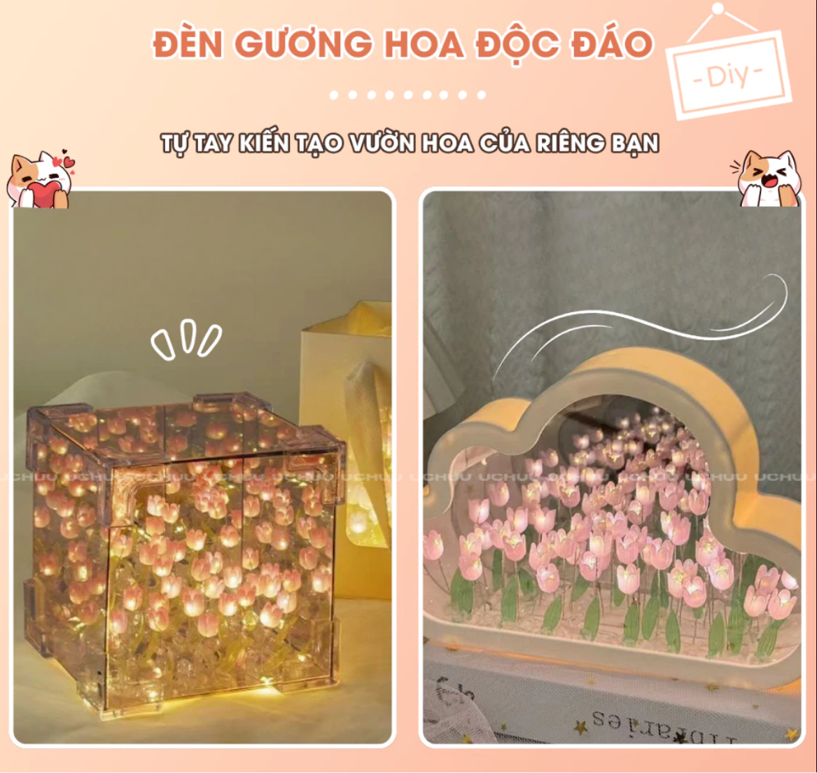 Đèn Gương Tulip DIY