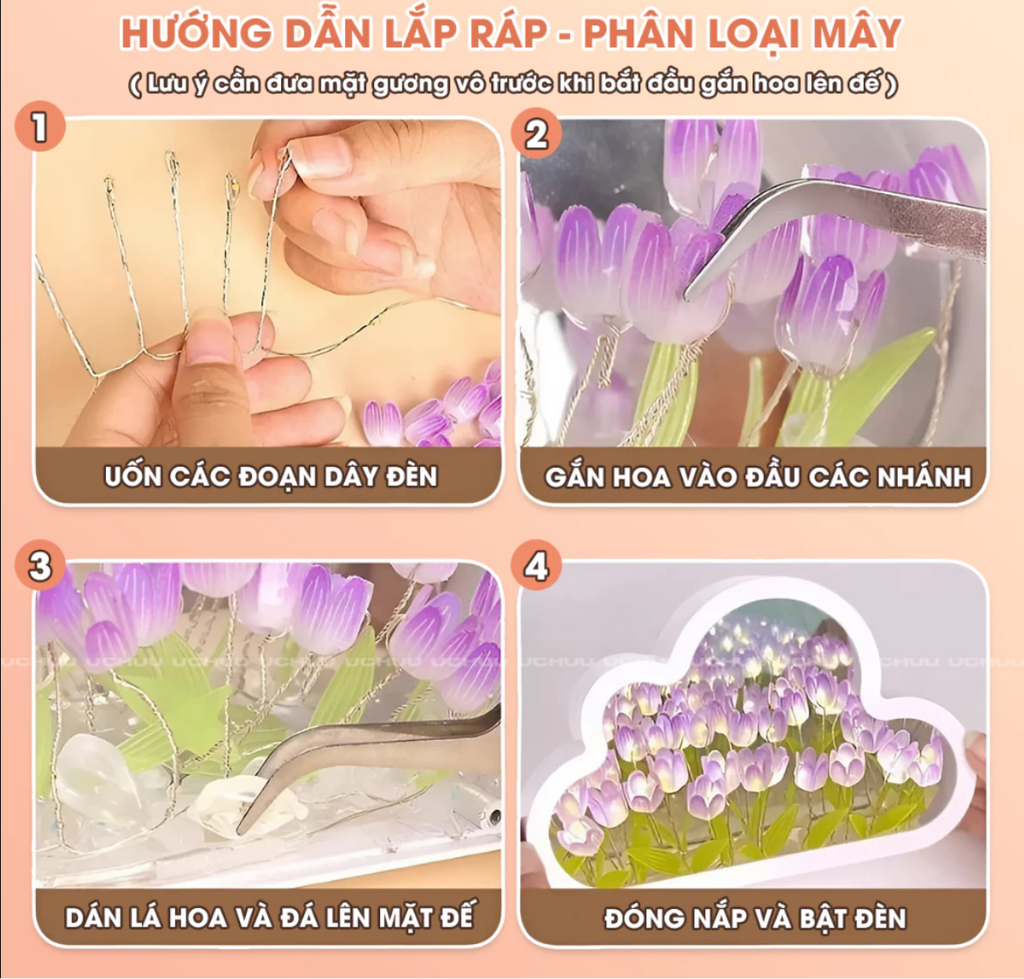 Đèn Gương Tulip DIY