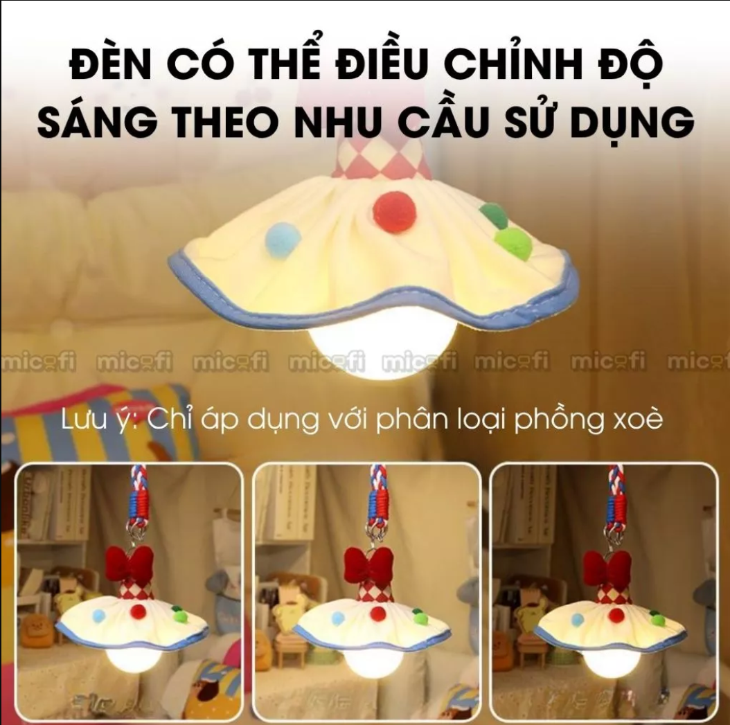 Đèn Treo Vải Chụp