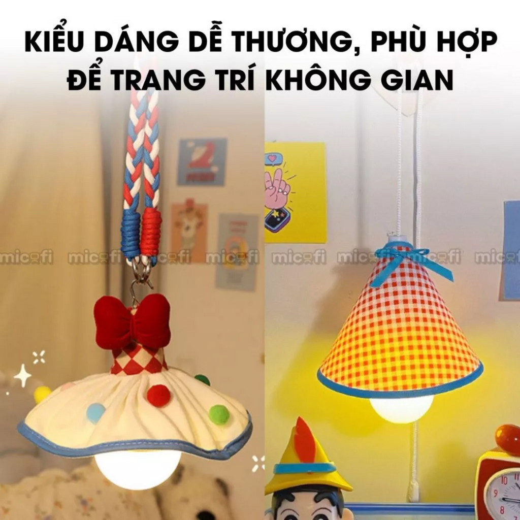 Đèn Treo Vải Chụp