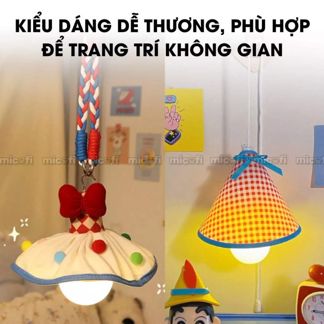 Đèn Treo Vải Chụp