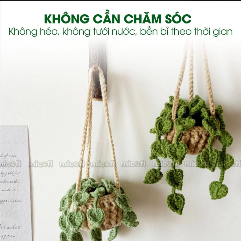 Chậu Cây Len Treo Mini