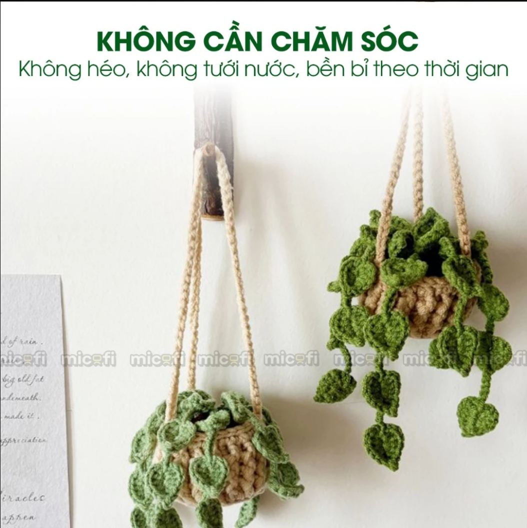Chậu Cây Len Treo Mini