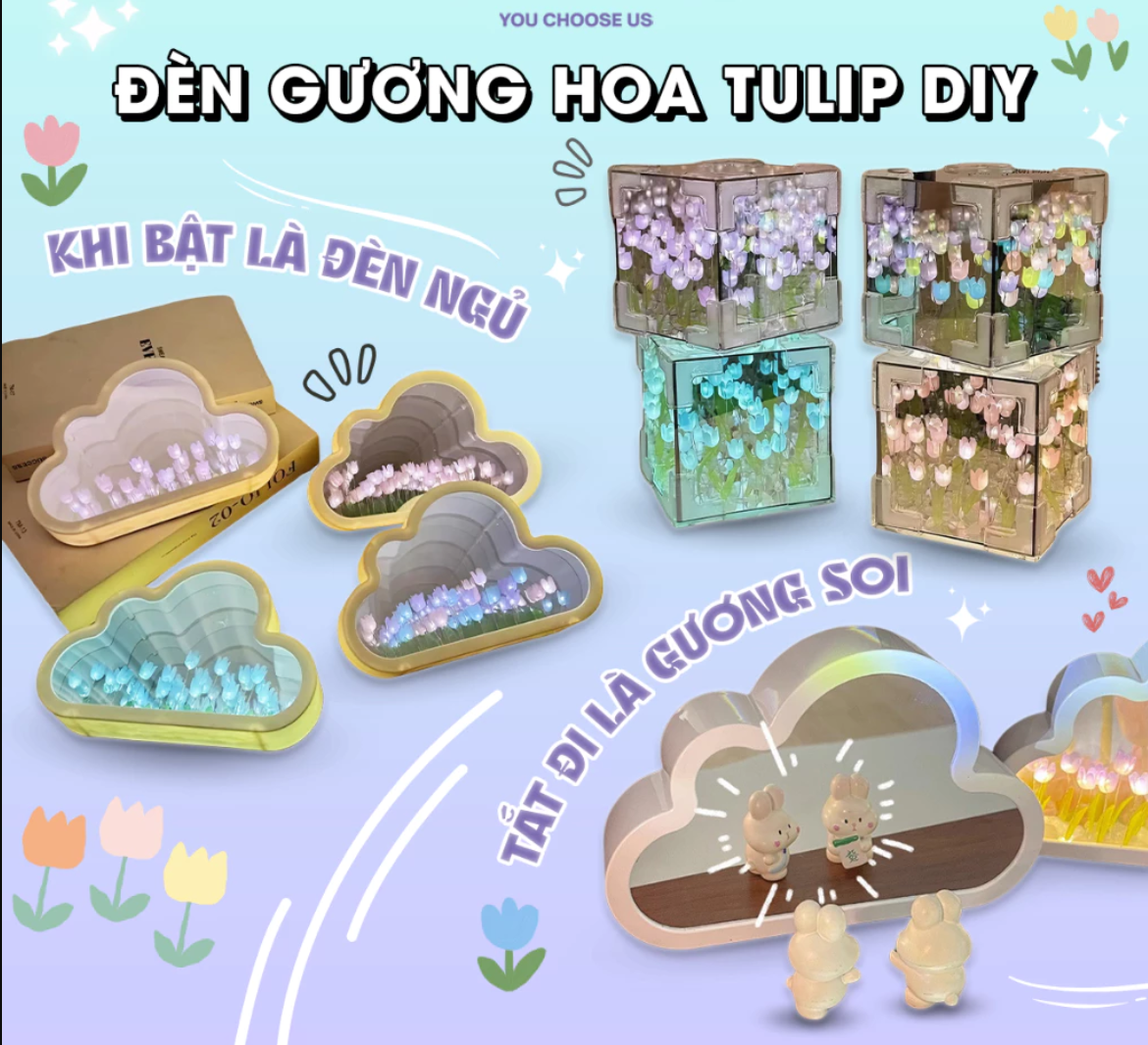 Đèn Gương Tulip DIY